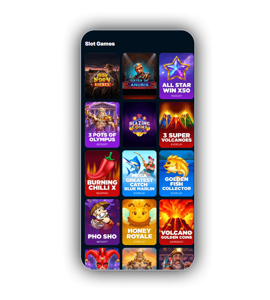 GambleGorilla Casino games shelves
