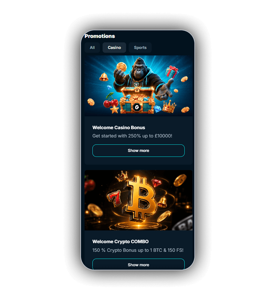 GambleGorilla Casino promotions